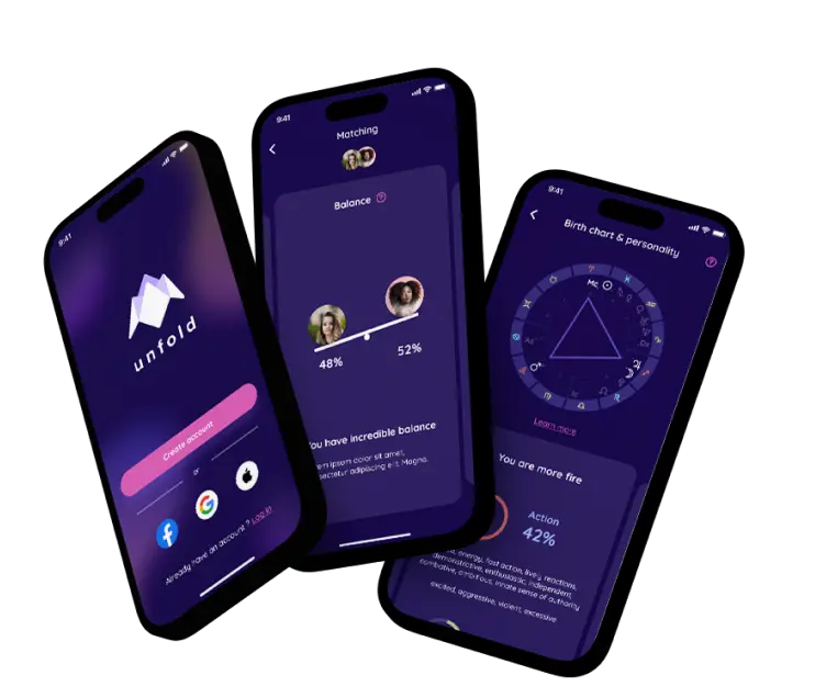 Unfold app screens on mobile